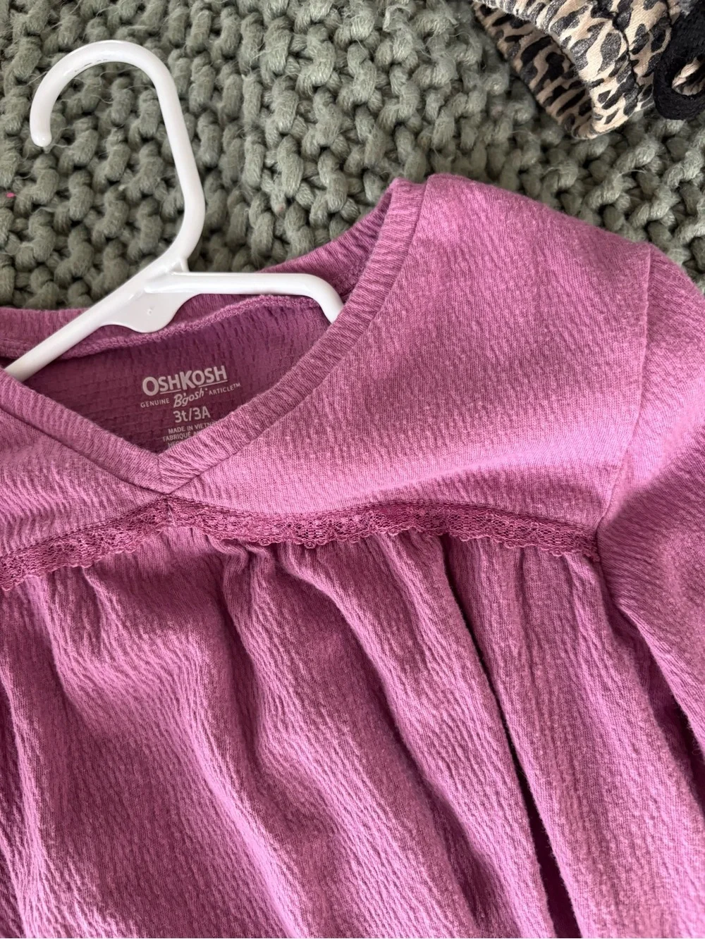 oshkosh bohemian blouse with lace details for toddler